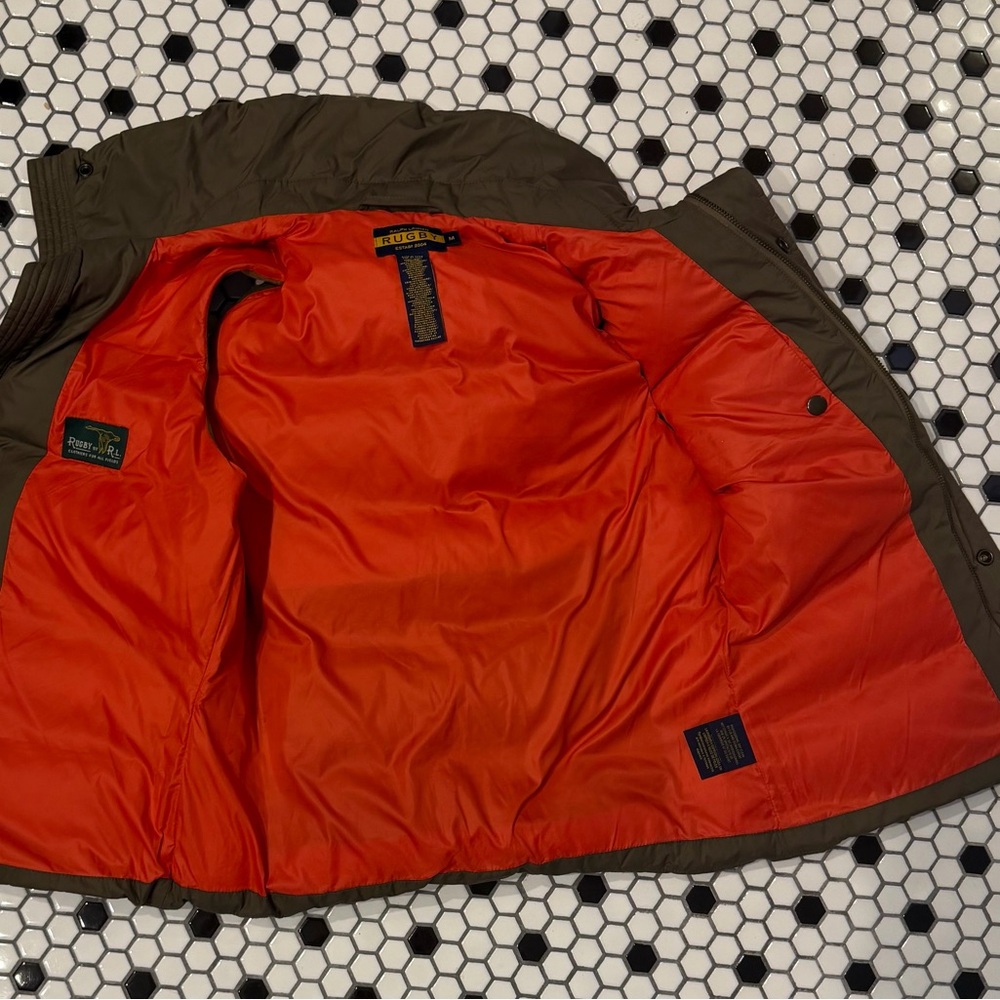 Ralph Lauren Rugby Women’s Green Down Puffer Vest - Size Medium - Picture 9 of 16